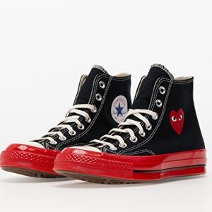 Converse Black and Red Heart High-Tops